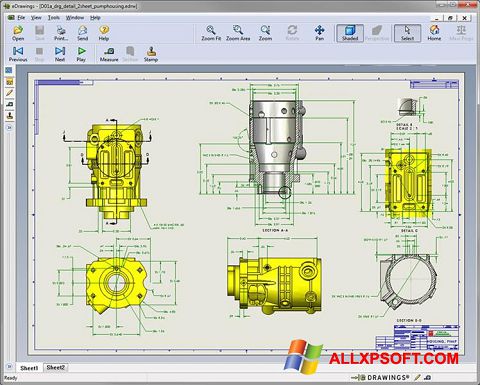 Zrzut ekranu SolidWorks Viewer na Windows XP