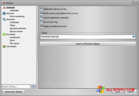 Zrzut ekranu VSO Downloader na Windows XP
