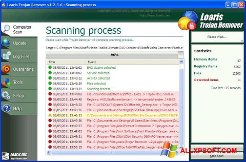 Zrzut ekranu Trojan Remover na Windows XP