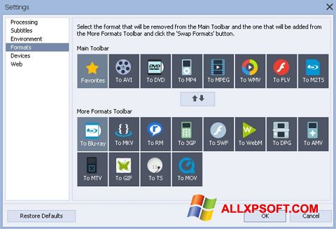 Zrzut ekranu AVS Video Converter na Windows XP