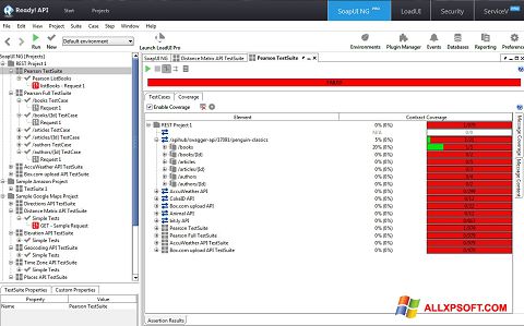 Zrzut ekranu SoapUI na Windows XP