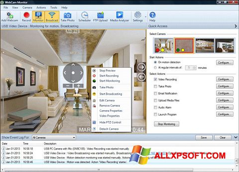 Zrzut ekranu WebCam Monitor na Windows XP