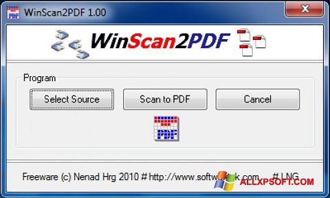 Zrzut ekranu WinScan2PDF na Windows XP