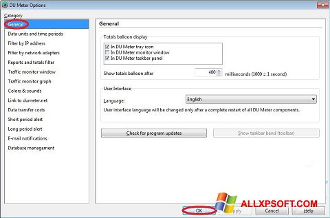 Zrzut ekranu DU Meter na Windows XP