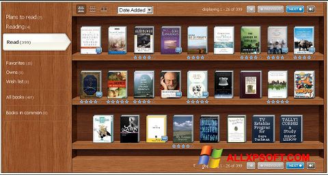 Zrzut ekranu Bookshelf na Windows XP