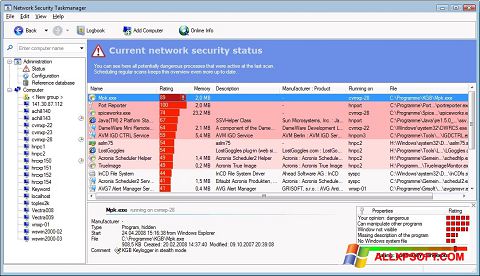 Zrzut ekranu Security Task Manager na Windows XP