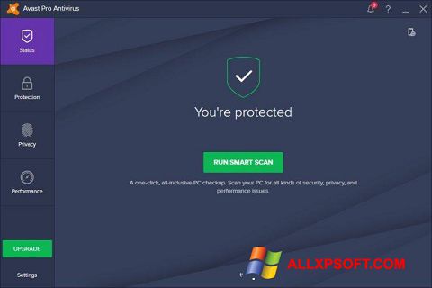 Zrzut ekranu Avast! Pro Antivirus na Windows XP
