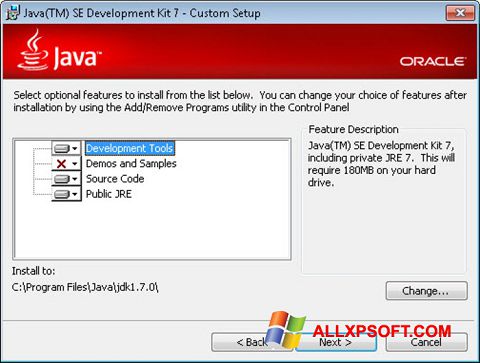 Zrzut ekranu Java Development Kit na Windows XP