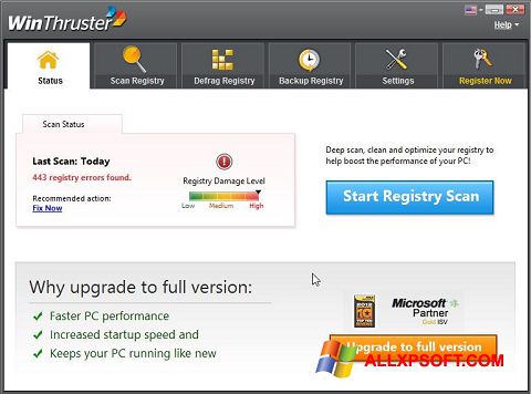 Zrzut ekranu WinThruster na Windows XP