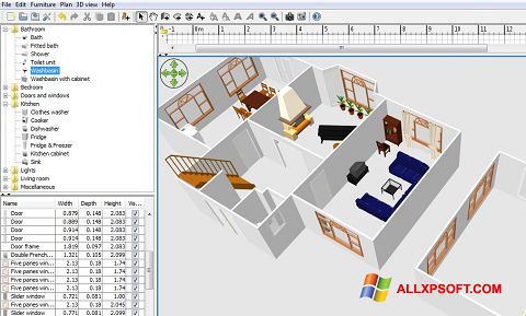 Zrzut ekranu FloorPlan 3D na Windows XP