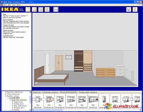 Zrzut ekranu IKEA Home Planner na Windows XP