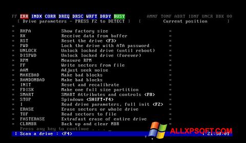 Zrzut ekranu MHDD na Windows XP