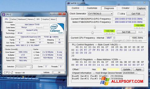Zrzut ekranu SetFSB na Windows XP
