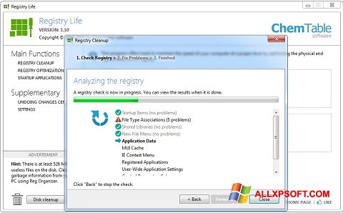 Zrzut ekranu Registry Life na Windows XP