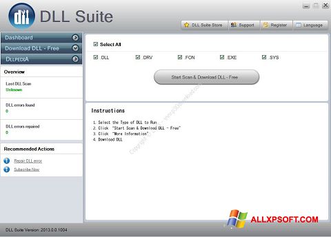Zrzut ekranu DLL Suite na Windows XP