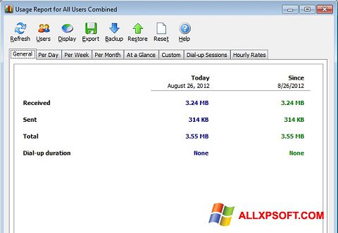 Zrzut ekranu NetWorx na Windows XP