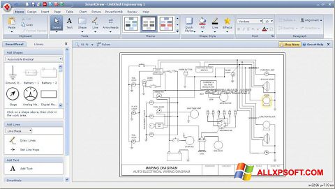 Zrzut ekranu SmartDraw na Windows XP