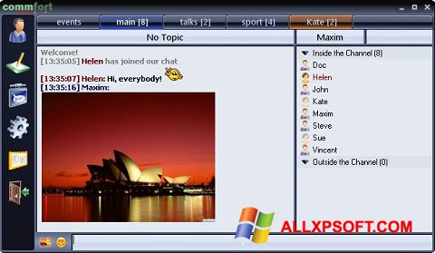 Zrzut ekranu CommFort na Windows XP