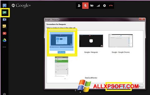 Zrzut ekranu Hangouts na Windows XP