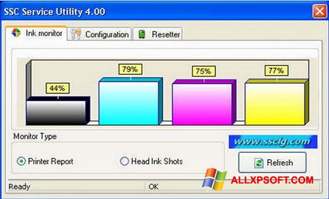 Zrzut ekranu SSC Service Utility na Windows XP