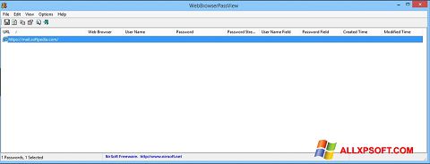 Zrzut ekranu WebBrowserPassView na Windows XP
