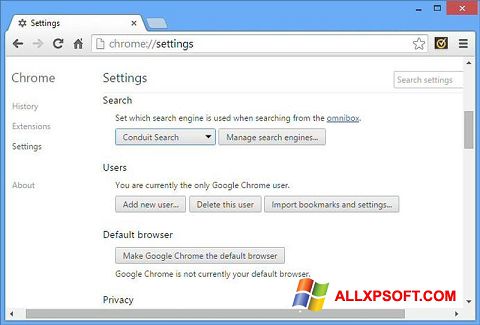 Zrzut ekranu Chrome Cleanup Tool na Windows XP