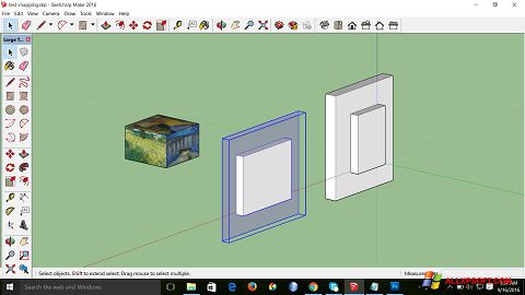 Zrzut ekranu SketchUp Make na Windows XP