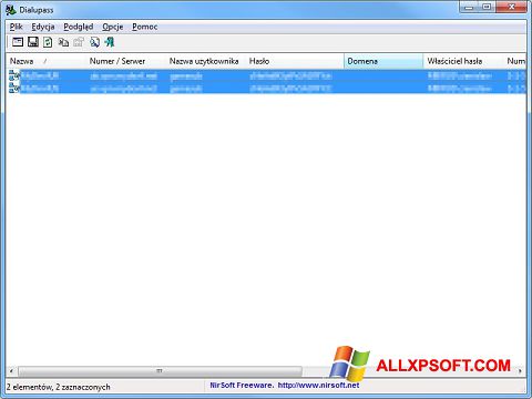 Zrzut ekranu Dialupass na Windows XP