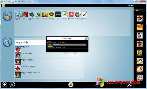 Zrzut ekranu BlueStacks na Windows XP