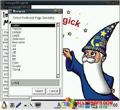 Zrzut ekranu ImageMagick na Windows XP
