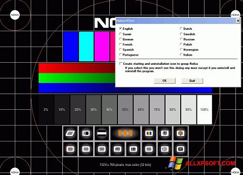 Zrzut ekranu Nokia Monitor Test na Windows XP