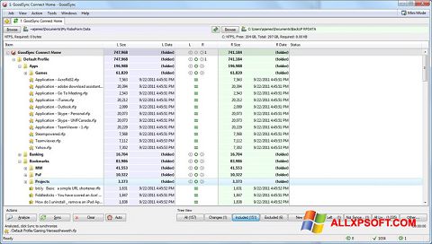 Zrzut ekranu GoodSync na Windows XP