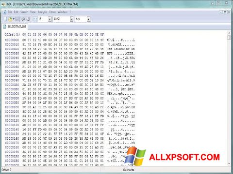 Zrzut ekranu Hex Editor na Windows XP