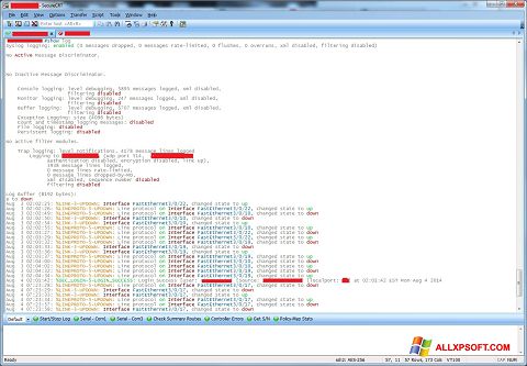 Zrzut ekranu SecureCRT na Windows XP