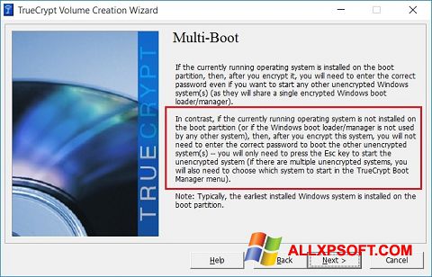Zrzut ekranu MultiBoot na Windows XP