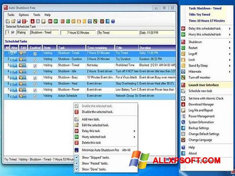 Zrzut ekranu Auto ShutDown na Windows XP
